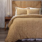 Amity home dax duvet cover set in natural tan   textured slub weave