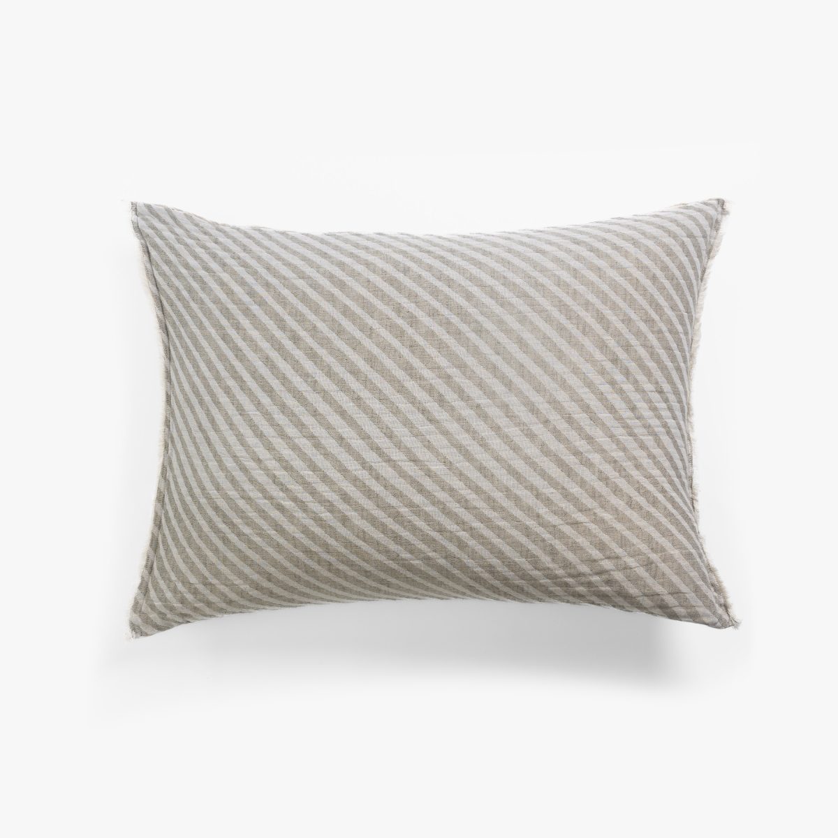 Amity home gibbons pillow in natural stripe   diagonal pattern