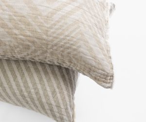 Amity home gibbons duvet cover set in natural beige   chevron quilted texture