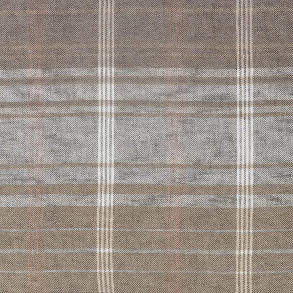 Amity Home Barber Duvet Swatch in Brown Plaid - Classic Woven Texture