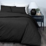 Amity home soma duvet cover in charcoal   textured weave
