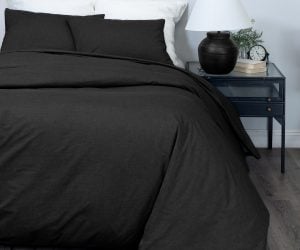 Amity home soma duvet cover in charcoal   textured weave