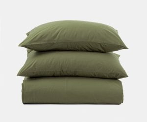 Amity home soma duvet cover in kale   soft cotton texture