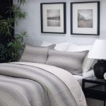 Amity home hugh linen duvet cover in grey striped   thin striped pattern