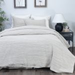 Amity home gill duvet cover in natural   subtle horizontal stripes