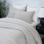 Amity home gill duvet cover in natural   subtle horizontal stripe texture
