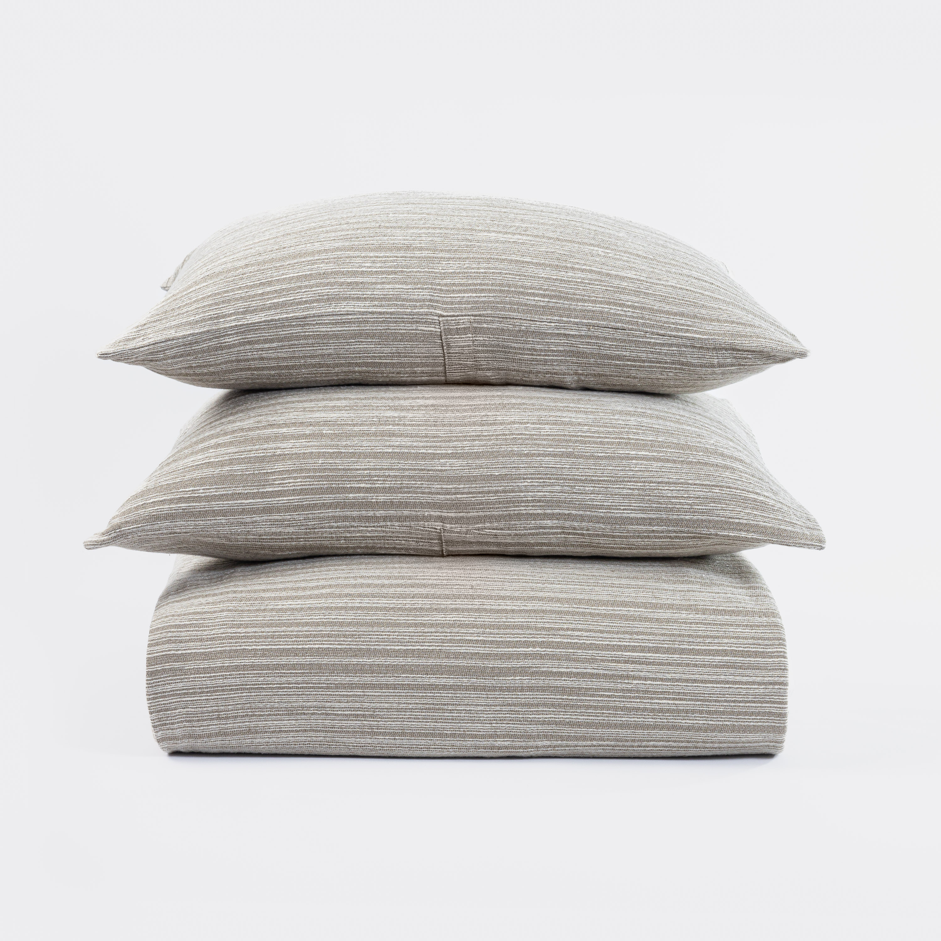 15535set98 | Amity Home Amity home gill duvet cover in natural textured stripe weave