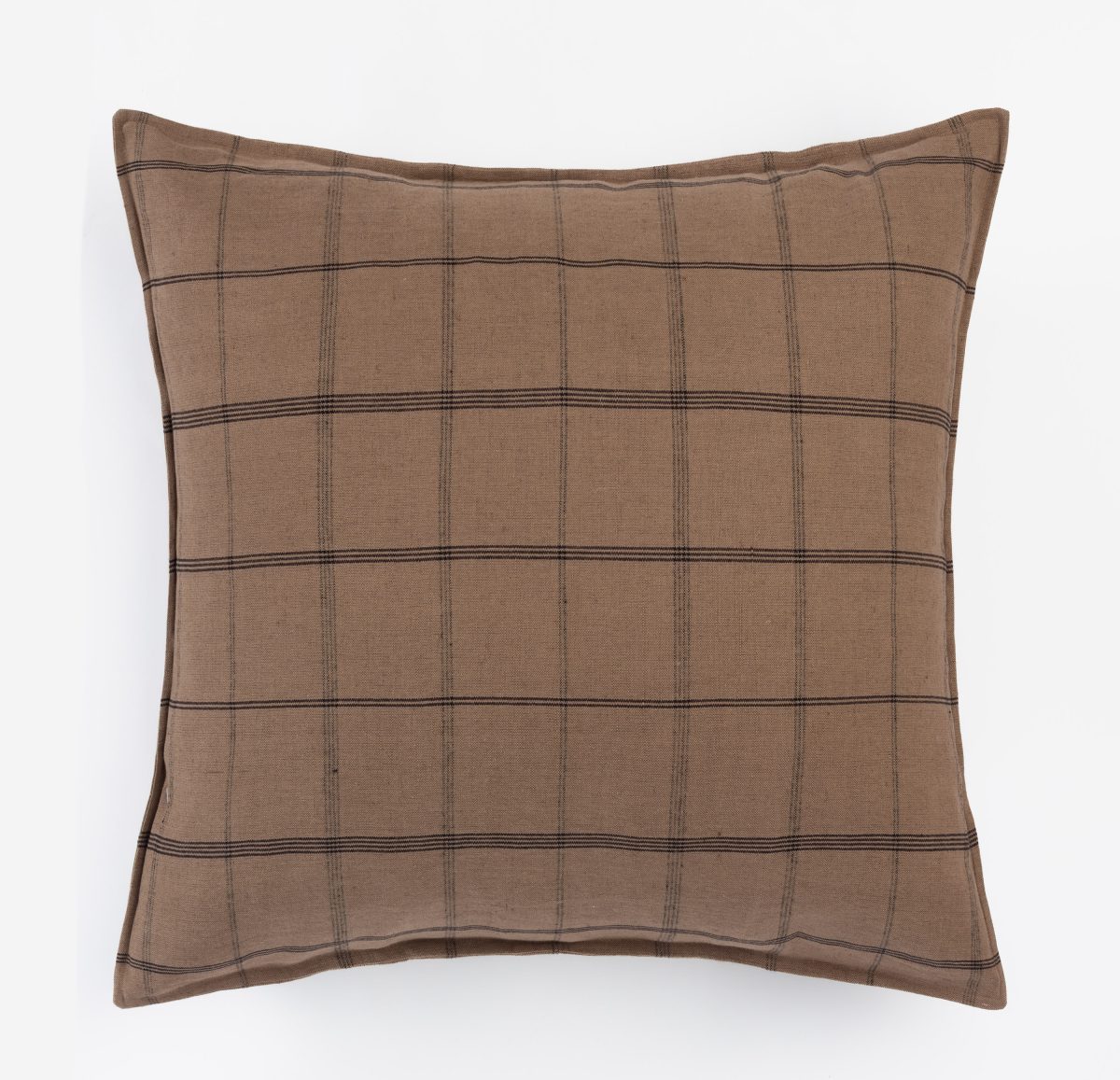 Amity home nelson sham in copper euro   woven grid pattern