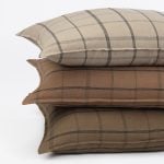 Amity home nelson duvet cover in copper   plaid pattern