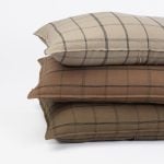 Amity home nelson duvet cover in beige and brown   plaid pattern