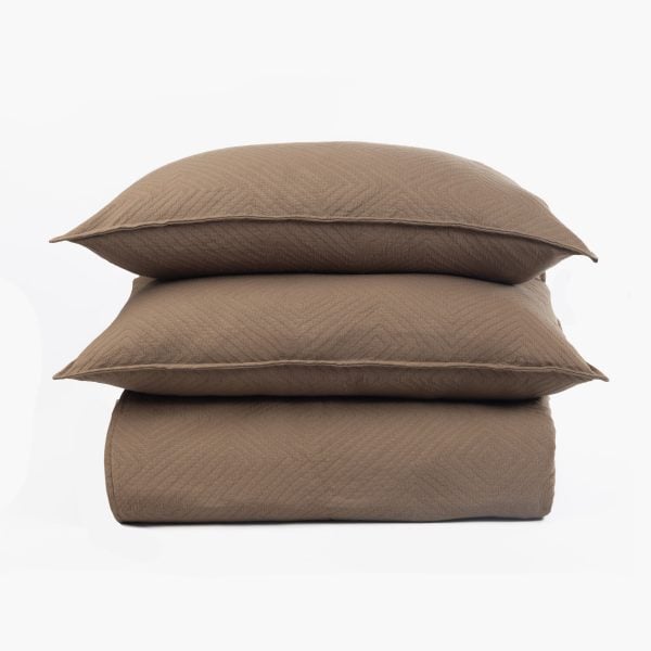 FOSTER DUVET COVER, MOCHA