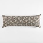Amity home priya x long bolster in teal floral print   block print pattern