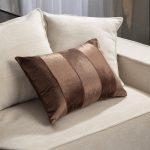 Amity home layla lumbar pillow in copper   vertical velvet panels
