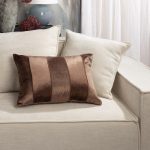 Amity home layla lumbar pillow in copper   vertical velvet stripes