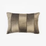 Amity home layla lumbar pillow in tobacco   striped velvet texture