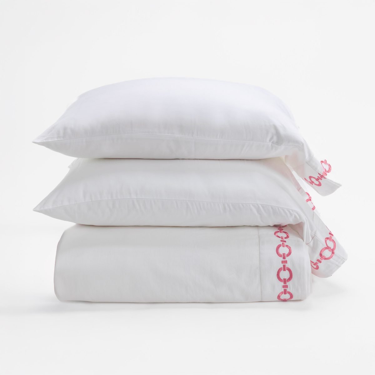 BELLAGIO SHEET SET, EMBROIDERED VINTAGE ROSE - Image 1