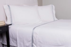 Amity home savona sheet set in whitelimestone   elegant embroidered stripe