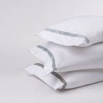 Amity home savona sheet set in white   embroidered laurel design