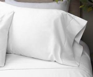 Amity home murano sheet set in white   hemstitched detail