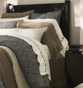 Amity home kith sheet set in asphalt   geometric pattern