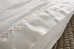 Amity home aubrey  malvern collection in natural   embroidered chevron pattern