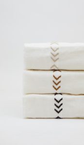 Amity home kith sheet set in off whiteasphalt   chevron stripe