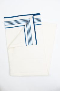 Amity home nell sheet set in adriatic   striped border design