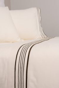 Amity home nell sheet set in laurel   vertical stripe detail