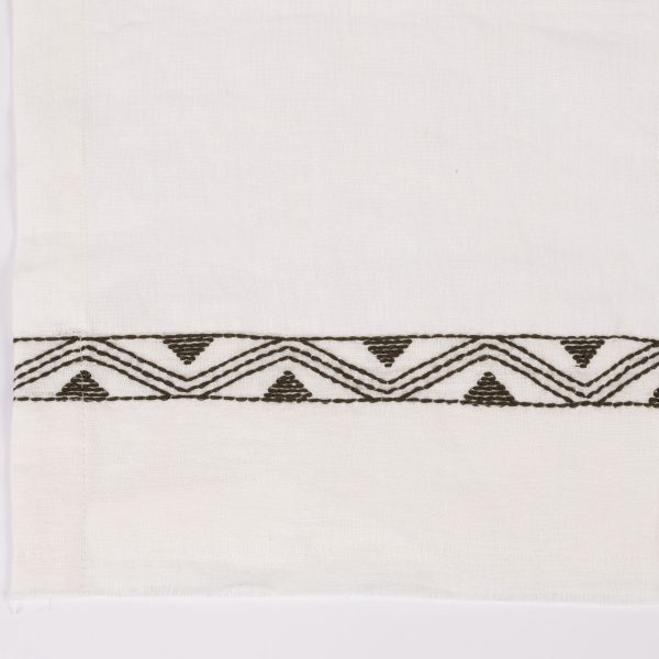 Amity home treva sheet set in whitecypress   zigzag embroidered detail