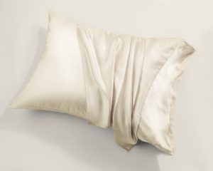 Amity home caressa beautycase in ivory   luxurious silky sheen
