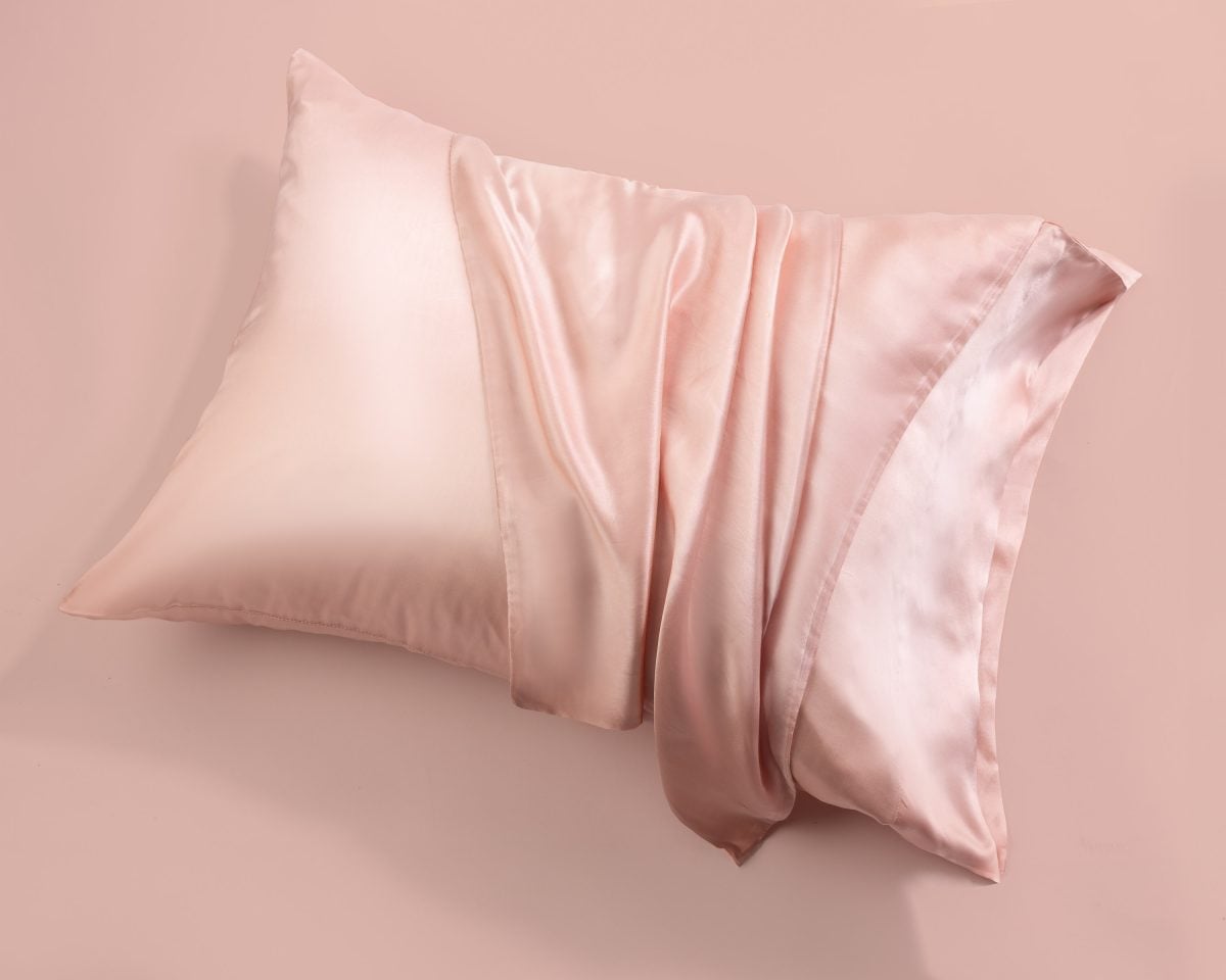 Amity home caressa beautycase in pink   smooth satin fabric