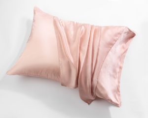 Amity home caressa beautycase in pink   luxurious satin sheen