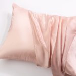 Amity home caressa beautycase in pink   lustrous satin fabric