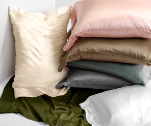 Amity home caressa beautycase in avocado   smooth silk texture