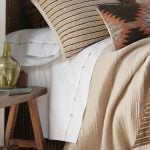 Amity home kaisar sheet set in white   embroidered arrow border