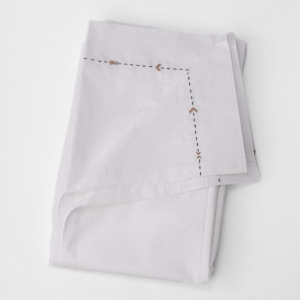 Amity home kaisar sheet set in white   geometric embroidered border