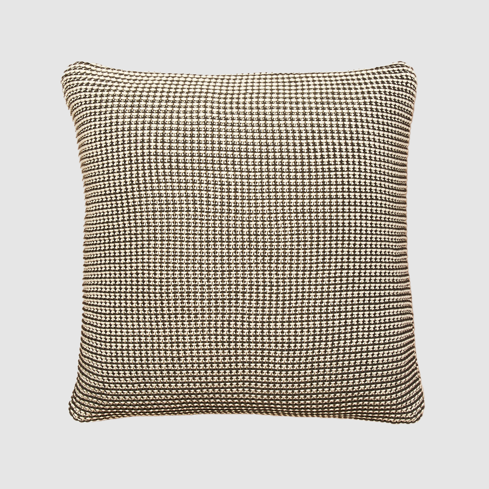 Kd1000cg20 | Amity Home Decorative square throw pillow with a blackbeige woven pattern on a light background