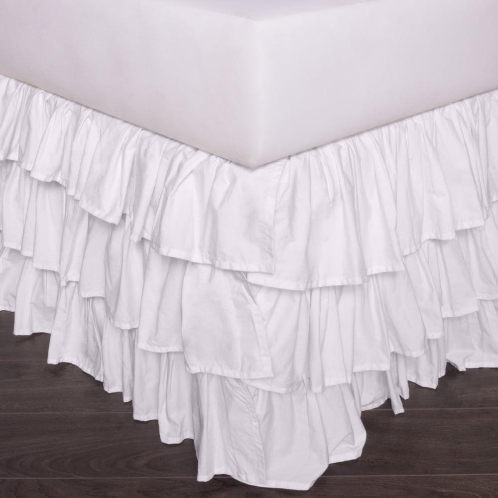 Frenchrufflebedskirtwhit115091 | Amity Home