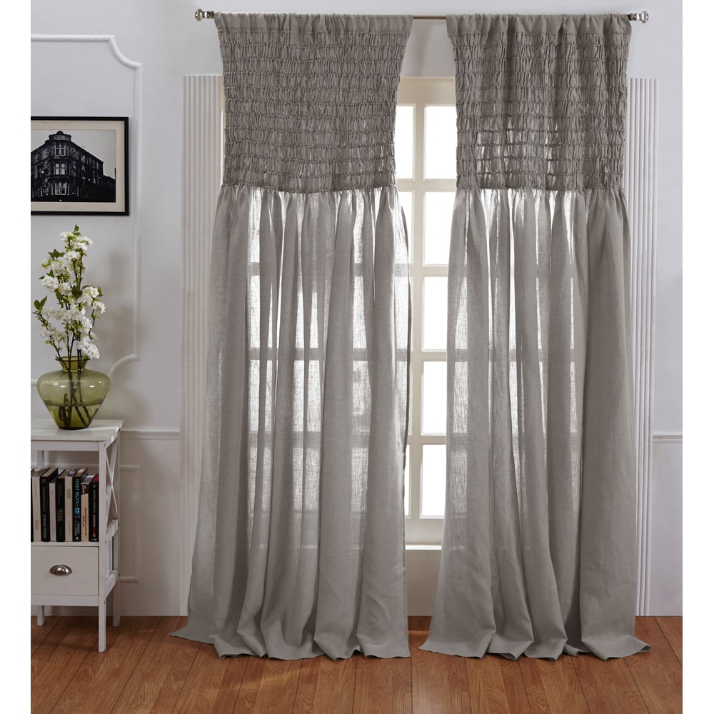 Ruchedlinencurtaingreych122791 | Amity Home