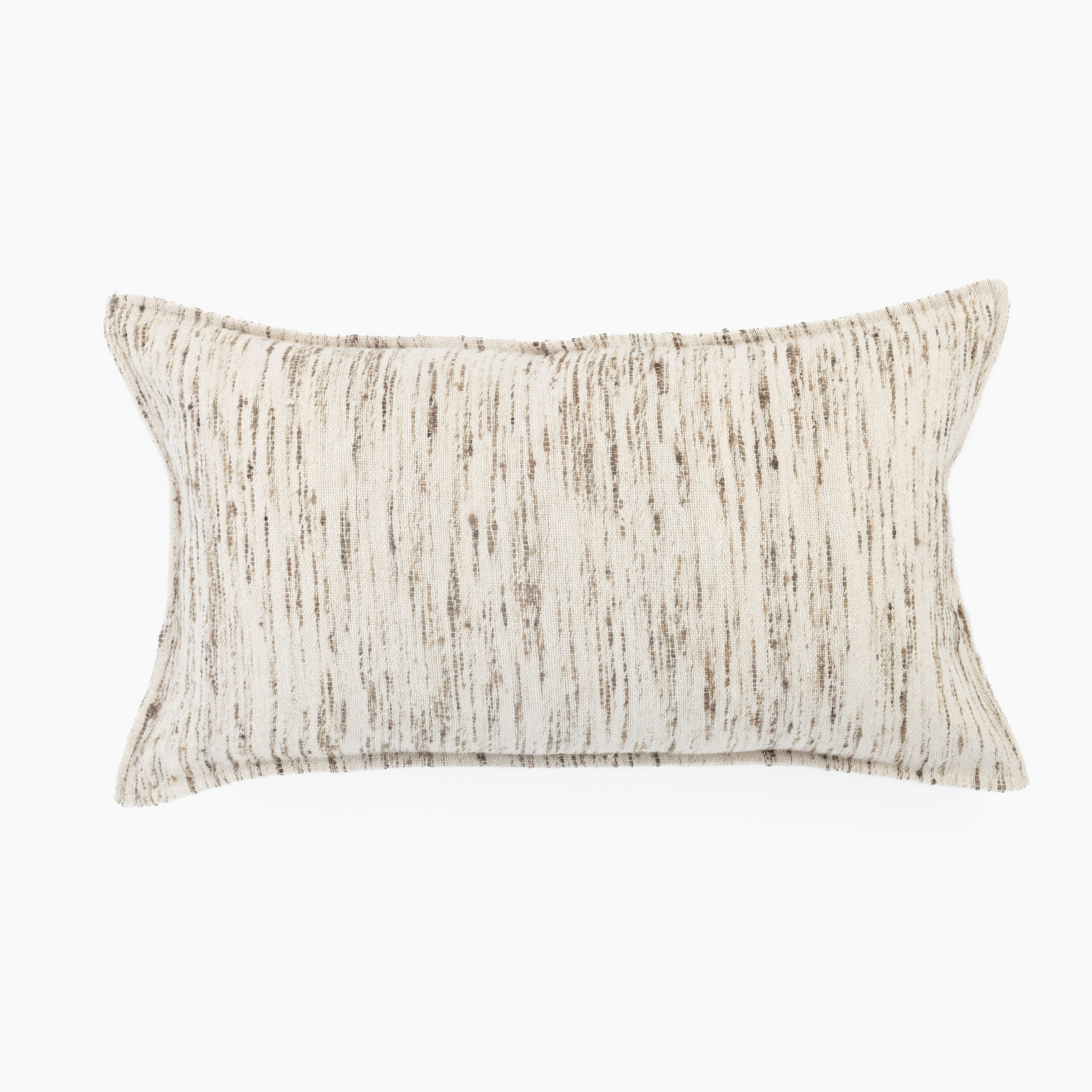 15515lb1 | Amity Home Close up of a beige striped decorative pillow against a white background