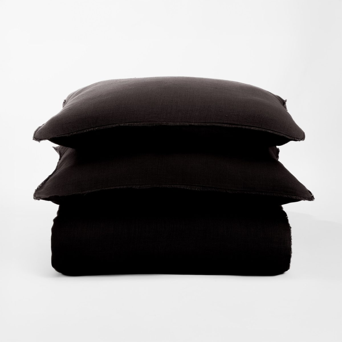 Ranier Linen Duvet Cover, Asphalt - Image 1