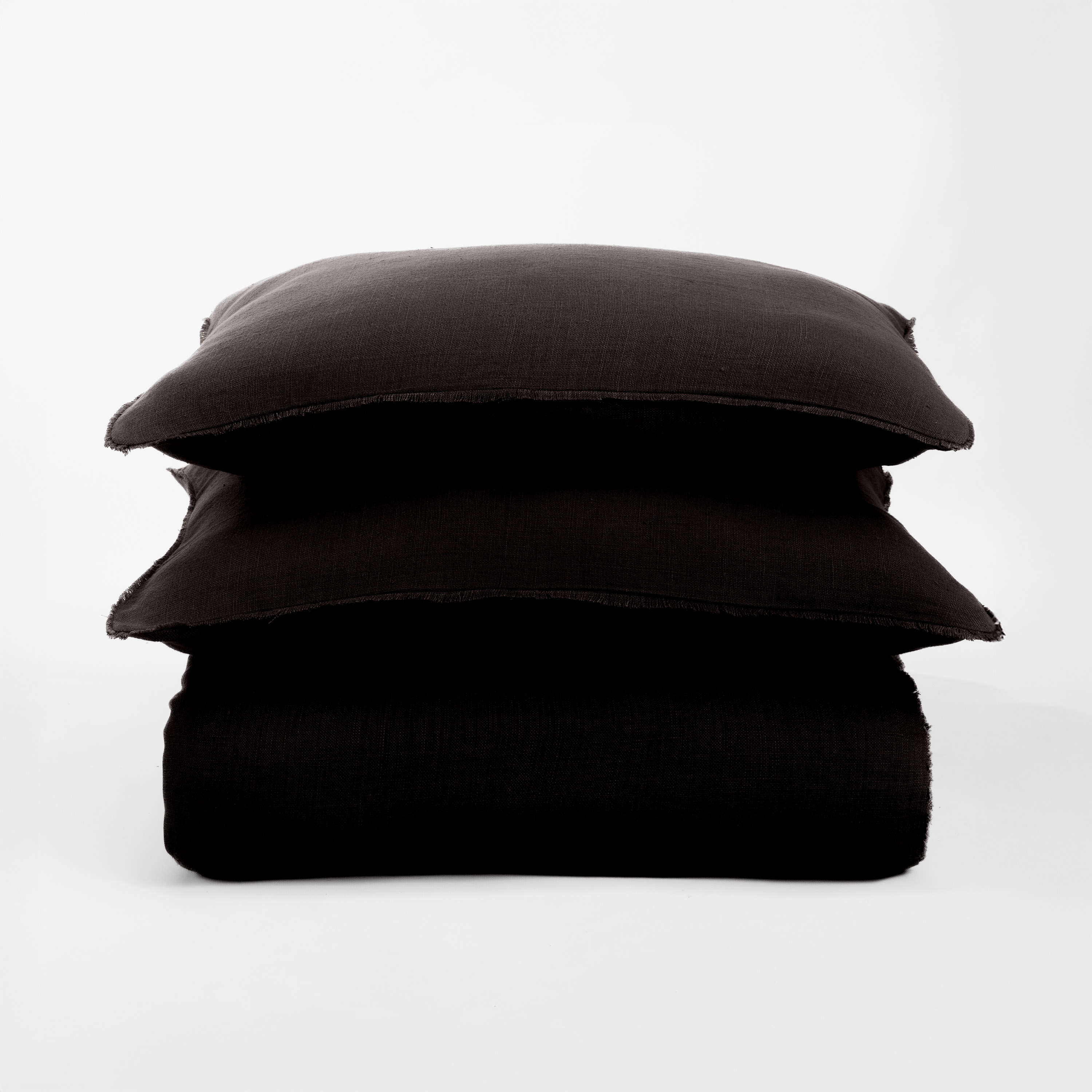 5439amal43 | Amity Home Amity home ranier linen duvet cover in asphalt frayed edges