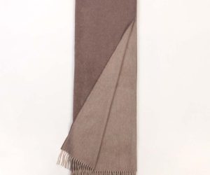 Amity home donel super throw in mink   soft lambswool angora
