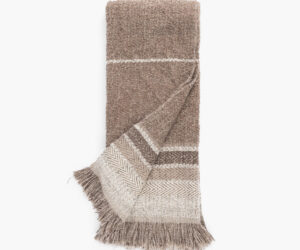 Amity home matias throw in truffle   alpaca boucle texture