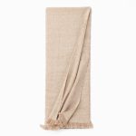 Amity home celeste super throw in wheat   woven texture