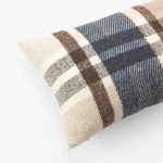 Amity home cody bolster in steel blue plaid   woven texture