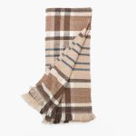 Amity home cody alpaca throw in russett   plaid weave with fringe