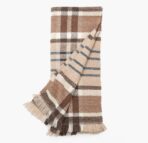 Amity home cody alpaca throw in russett   plaid weave with fringe