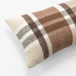 Amity home cody bolster in russett plaid   alpaca weave