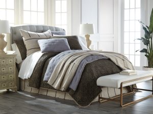 Amity home adley  rhodes collection queen in earthy neutrals   layered textured bedding